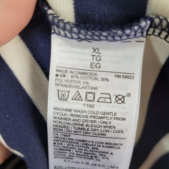 Old Navy Ponte Sheath Dress XL Navy White Stripe Bodycon Sleeveless Stretch - Picture 5 of 16